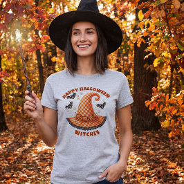 ハロウィン ウィッチ オレンジ ギンガム 帽子 Tシャツ