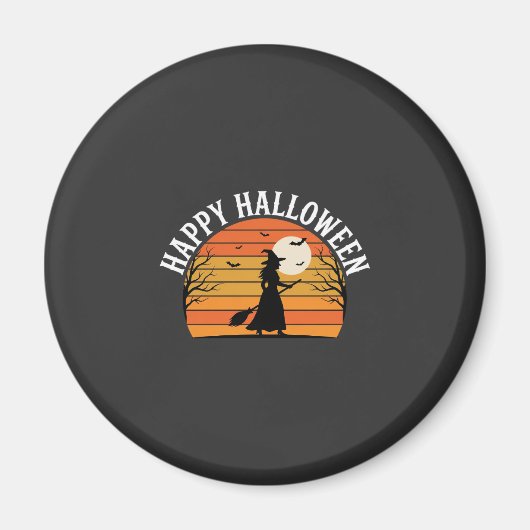 ハロウィン+ウィッチ+サンセット デザイン_1 マグネット (正面)