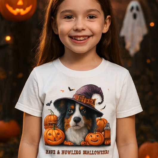 ハロウィン ウィッチ ドッグ パンプキン Tシャツ