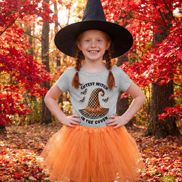 ハロウィン ウィッチ ハット オレンジ ブラック ギンガムチェック Tシャツ