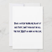 ハロウィン·ウィッチ·パーティの招待状 招待状 (裏面)