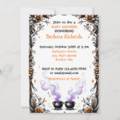 ハロウィン ウィッチ ベイビー シャワー - 双子が brewing 招待状 (裏面)