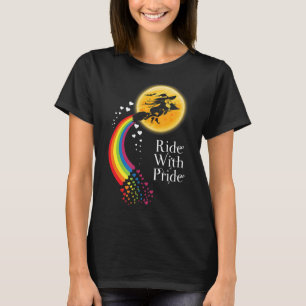 ハロウィン·ウィッチ·ライドとプライドLGBT tシャツLGBT Tシャツ