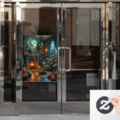 ハロウィン・ウィンドウの固定 ウィンドウサイン (オフィスドア)