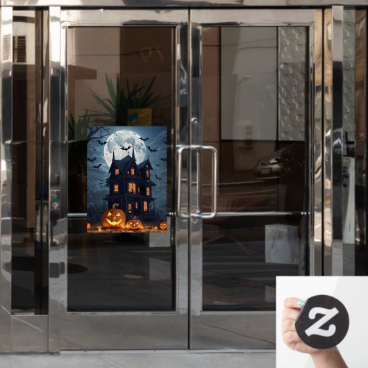 ハロウィン・ウィンドウの固定 ウィンドウサイン (オフィスドア)