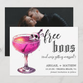 ハロウィン ウェディング フォト 無料 おばけ 面白い セーブザデート (正面/裏面)