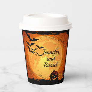 ハロウィン ウェディング 個人名 ホット コールド 紙コップ