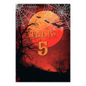 ハロウィン ウェディング 吸血鬼 コウモリ クモの巣 テーブルナンバー