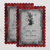 ハロウィン ウェディング 招待状 (正面/裏面)