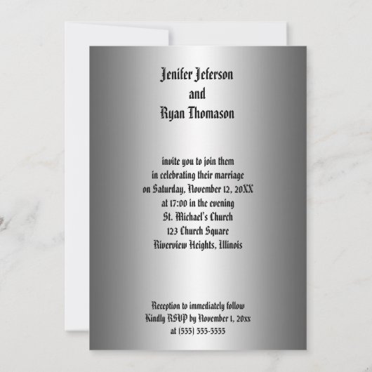 ハロウィン ウェディング 招待状 (裏面)