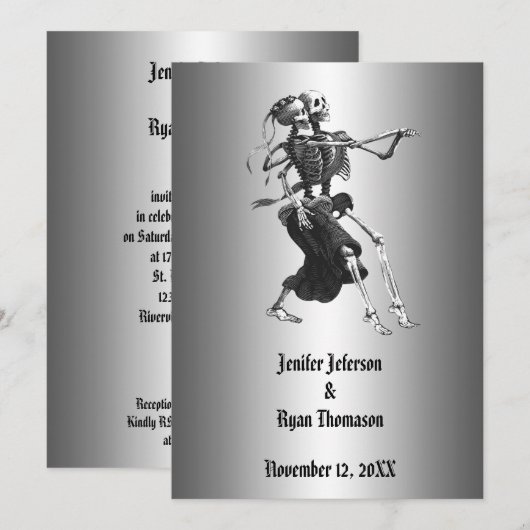 ハロウィン ウェディング 招待状 (正面/裏面)