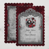 ハロウィン ウェディング 招待状 (正面/裏面)