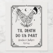 ハロウィン ウェディング "Til Death Do Us Part" ワインラベル (シングルラベル)