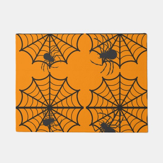 ハロウィン ウェブ クモ 恐怖 ドアマット (正面)