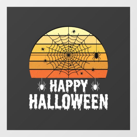 ハロウィン ウェブ サンセット デザイン ウィンドウサイン (シート)