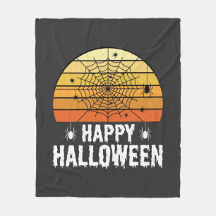 ハロウィン ウェブ サンセット デザイン フリースブランケット