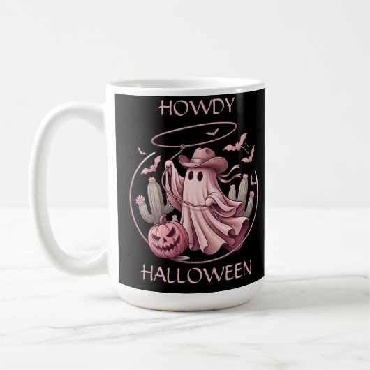 ハロウィン ウエスタン カウボーイ おばけ ラッソ コーヒーマグカップ (左)