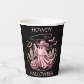 ハロウィン ウエスタン カウボーイ おばけ ラッソ 紙コップ (裏面)