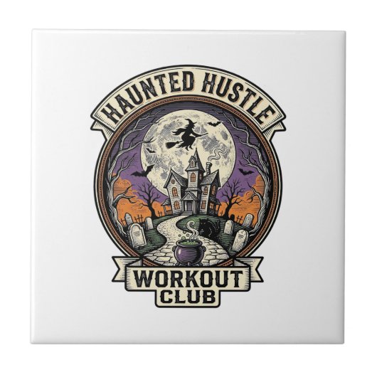ハロウィン ウォーキングTシャツ ハロウィン フィットネス 彫刻 A タイル (正面)