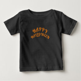 ハロウィン ウーマンズ アンド ベイビー オレンジ ブラック ベビーTシャツ
