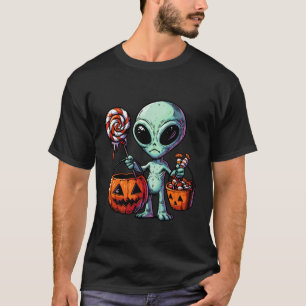 ハロウィン エイリアン おばけ スケアリー お菓子入れ Tシャツ