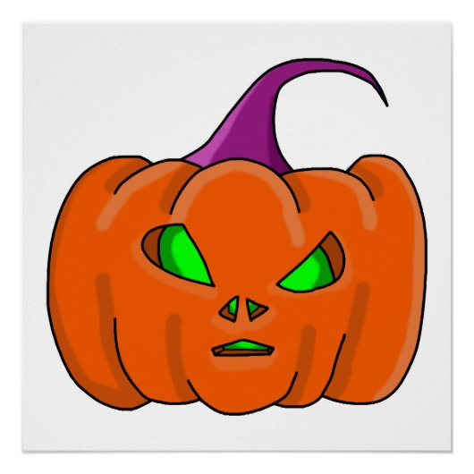 ハロウィン エイリアン パンプキン ポスター (正面)