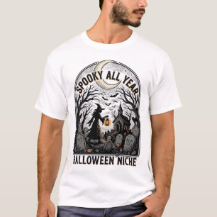 ハロウィン+エブリデイ+Tシャツ+スプーキー+オールイヤーデザイン 1 Tシャツ