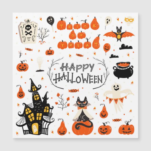 ハロウィン エレメント ヴィンテージ セット デザイン (正面)