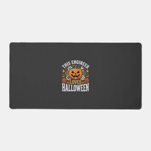 ハロウィン エンジニア かぼちゃ ベクター デスクマット (正面)