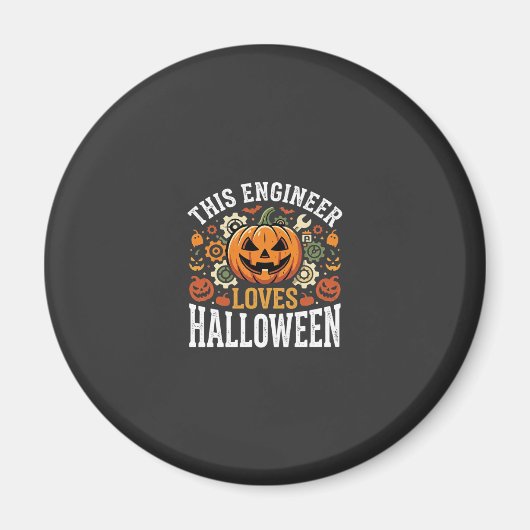 ハロウィン エンジニア かぼちゃ ベクター マグネット (正面)