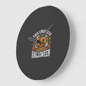 ハロウィン エンジニア かぼちゃ ベクター ラージ壁時計 (傾斜)