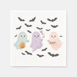 ハロウィン オリジナル キッズ トリック・オア・トリート BOO スタンダードカクテルナプキン