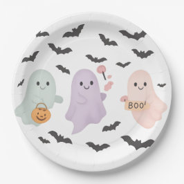 ハロウィン オリジナル キッズ トリック・オア・トリート BOO ペーパープレート