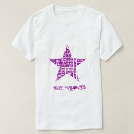 ハロウィン オリジナル プリント パープル かわいい タイポグラフィ Tシャツ