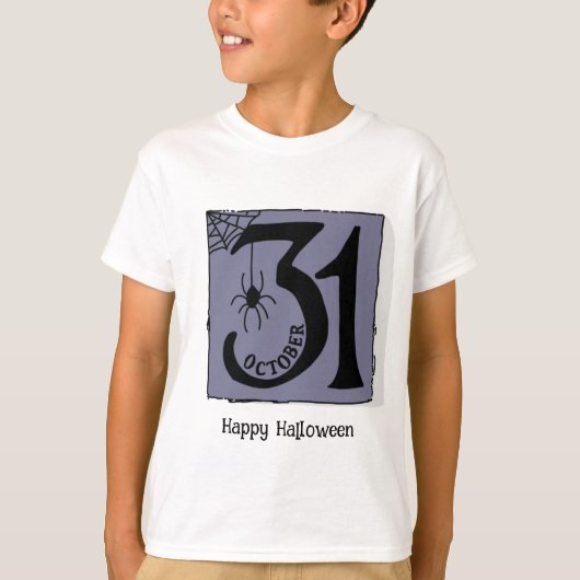 ハロウィン オリジナル ユーモラス パープル Tシャツ (正面)