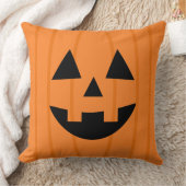 ハロウィン オレンジ色のかぼちゃ 笑顔 クッション (ブランケット)