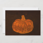 ハロウィン オレンジ色のカボチャの誕生日パーティー 招待状 (裏面)