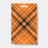 ハロウィン オレンジ タータン バッジ (裏面)