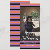 ハロウィン オレンジ 黒 フォト カード (正面/裏面)