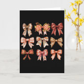 ハロウィン オータム パンプキン リボン コケッティ オータム リーフ 感謝祭 カード (黄色い花)