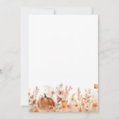 ハロウィン オータム フローラル ベイビー シャワー 詳細カード 招待状 (裏面)