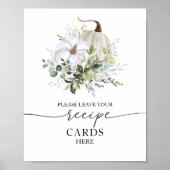 ハロウィン オータム ブライダルシャワー レシピ カード サイン (正面)