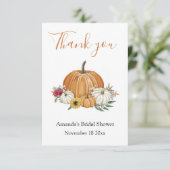 ハロウィン オータム ブライダルシャワー 感謝カード (スタンド正面)