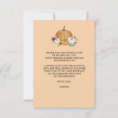 ハロウィン オータム ブライダルシャワー 感謝カード (裏面)