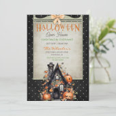 ハロウィン オープンハウス 怖い 秋のカボチャ 招待状 (スタンド正面)