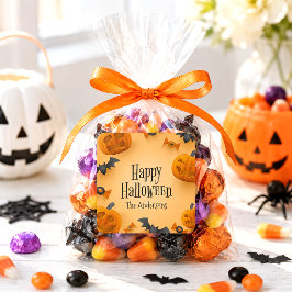 ハロウィン カスタム パンプキン キッズ キャンディ お菓子 配布用 スクエアシール