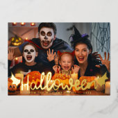 ハロウィン カスタム フォト ハロウィン 箔シーズンカード (正面)