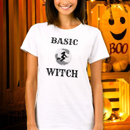 ハロウィン カスタム 基本的な魔法使いのほうき 女性用 Tシャツ