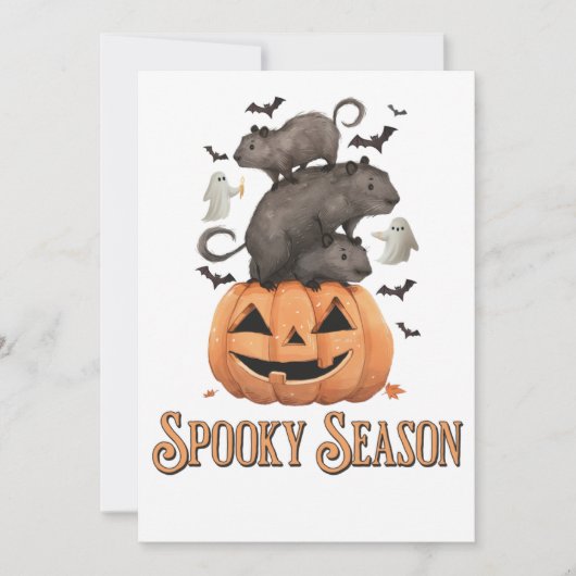 ハロウィン カピバラ 招待状 (正面)