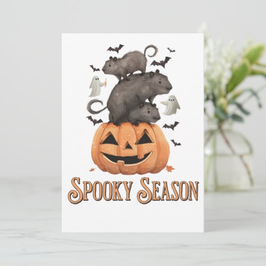 ハロウィン カピバラ 招待状 (スタンド正面)